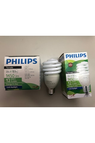 3 Adet Phılıps 23w 103w 1450 Lümen 6500 Kelvin Beyaz Tasarruflu Lamba 12.000 Saat