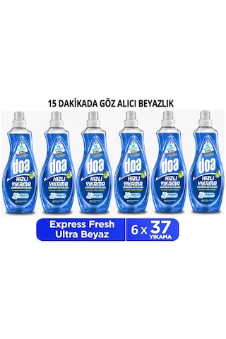 Doa Express Hızlı Yıkama Ultra Beyaz Sıvı Çamaşır Deterjanı 1480 Ml X 6 Adet
