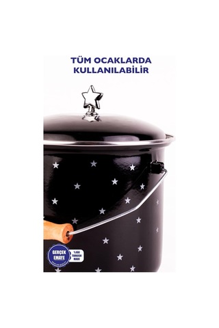 Lexroo Star Emaye Bakraç 20 Cm 3litre Çok Renkli