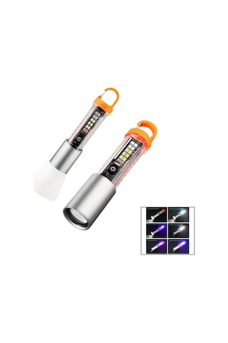 Type-c Şarjlı Suya Dayanıklı - Zoomlu - Ledli El Fener Hs-2302