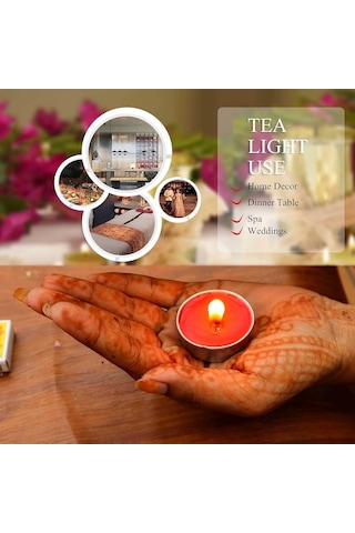 32 Adet Yuvarlak Kırmızı Tea Light Mum Kırmızı Mum Tealight Mum Yılbaşı Mumları Romantik Dekor Mum Kırmızı