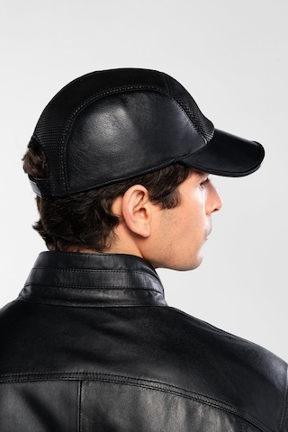 Tamer Tanca Erkek Hakiki Deri Siyah Beyzbol Şapka 524 1138 Spk Sk24-25 Sıyah Dr/bsk Siyah