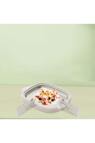 Besthome1 304 Paslanmaz Çok Amaçlı Dondurma Yoğurt Makinesi, Karıştırmalı Tencere, Sarı Renk Sarı