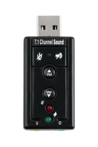 7.1 USB Ses Kartı 3.5 mm. Mikrofon Kulaklık Harici Sound Card