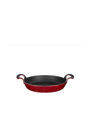 Lava Demir Döküm Yuvarlak 16 CM Sahan Kırmızı