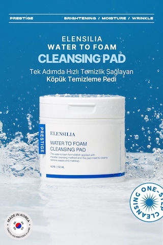 Elensılıa Misel Temizleme Pedi Elensilia Water to Foam Cleansing Pad 60 Adet
