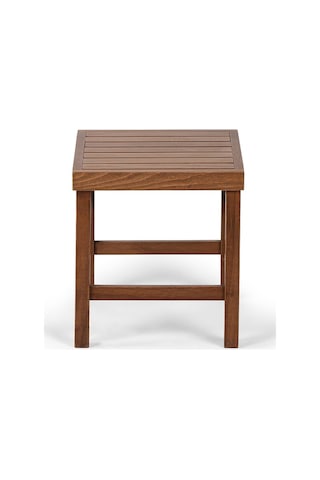 Atina Sabit Sehpa 40x40 - Dış Mekan Ahşap Bahçe, Balkon Sehpa Ceviz