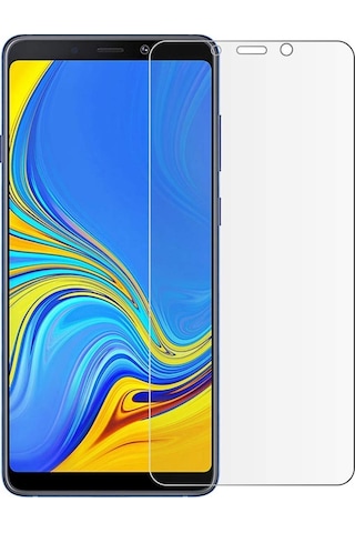 Samsung Galaxy A9 2018 İle Uyumlu Ekran Koruyucu Şeffaf Temperli Kırılmaz Cam Ekran Koruyucu