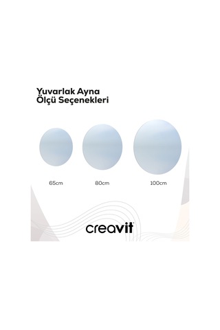 D10 80 Cm Yuvarlak Ayna Beyaz