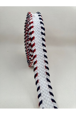 Paşateks 4 Cm Örme Kemer Şerit-1 Metre Çantalarda,kemer Olarak Kullanılmaktadır -beyaz