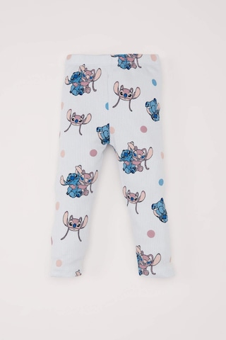 DeFacto Kız Bebek Pijama Takımı Disney Lilo & Stitch Bisiklet Yaka Uzun Kollu Fitilli Kaşkorse Üst Beli Lastikli Uzun Alt D5373A524WNBE61 Mavi