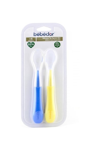 Bebedor 2Li Silikon Uçlu Mama Kaşığı 8554 Sarı
