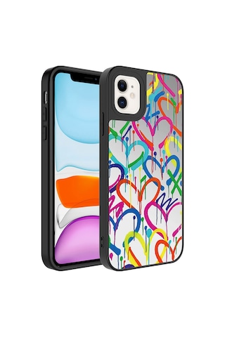 Apple Uyumlu iPhone 11 Kılıf Aynalı Desenli Kamera Korumalı Parlak Zore Mirror Kapak