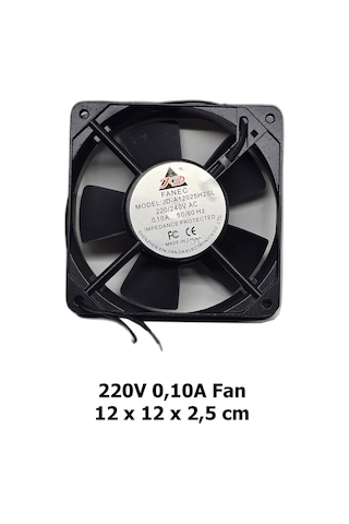 220v Ac 0.10a Soğutucu Fan 12x12x2.5 Cm 120mm Panel Sanayi Tip Makine Elektrik Panosu Büyük Boy Fan