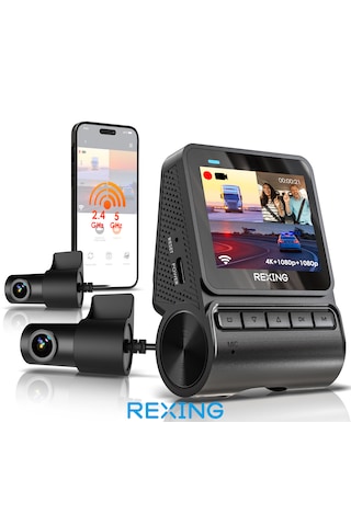 Rexing Rh2 3 Kameralı 4k+1080p+1080p Wifi Araç Kamerası + 64gb Sd Kart