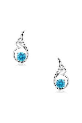 Chavin Topaz Melek Kanadı 0.02 Carat Gümüş Küpe Ey47 Beyaz