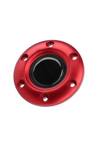 Lemestar 6 Delikli Universal Direksiyon Merkezi Kapağı - Abs Malzeme, Sinyal Tuşu Ve Montaj Aleti İle, Özel Araç İç Dizaynı İçin Uyumlu, Kırmızı Kırmızı