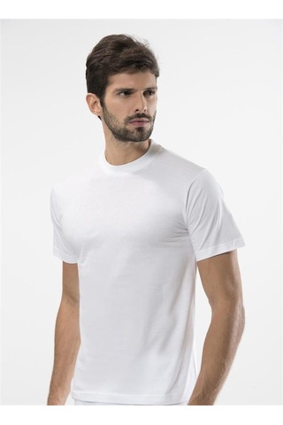 Türen 103 O Yaka Kapalı Yaka Erkek Fanila İkili Paket-beyaz Beyaz