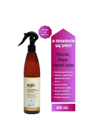 Muddy B-Tox & Keratin Onarıcı Acil Bakım Saç Spreyi 400 ML