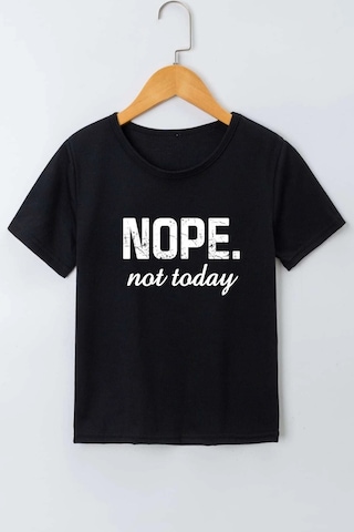 Uyguntarz Çocuk Nope Baskılı Pamuklu Tshirt Siyah