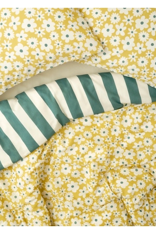 Bella Maison Naomi Pamuklu Çift Kişilik Nevresim Takımı Sarı 200x220 Cm Sarı