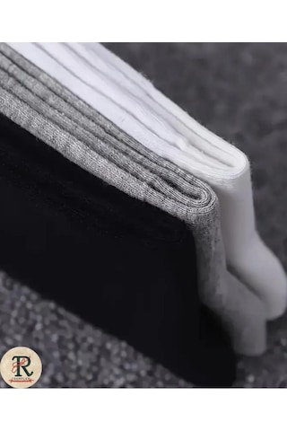 Trampler Kadın 6 Çift Kalp Detaylı Uzun Tenis Çorap Çok Renkli