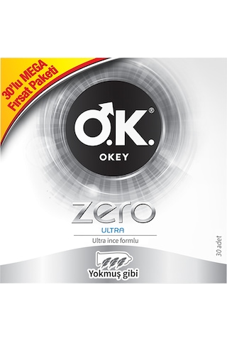 Okey Zero Ultra Prezervatif 30'lu