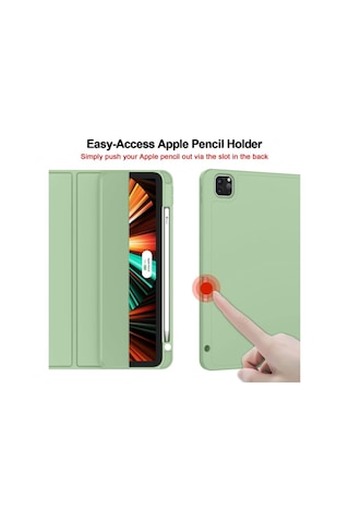 Apple Uyumlu iPad Pro 13inç M4 2024 Kılıf Pen Charge Kalem Bölmeli A2925 A2926 A3007