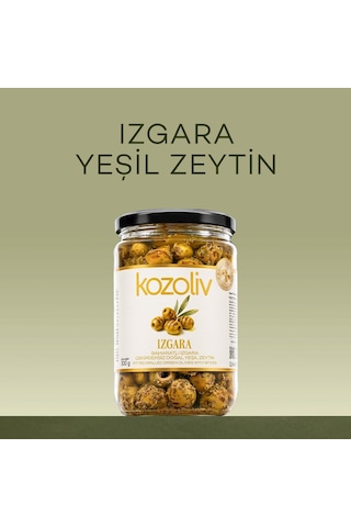 Kozoliv Izgara Baharatlı Çekirdeksiz Doğal Yeşil Zeytin 300 G