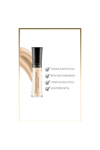 Note Cosmetics Conceal & Protect Concealer Likit Göz Altı Kapatıcısı - 03 Soft Sand