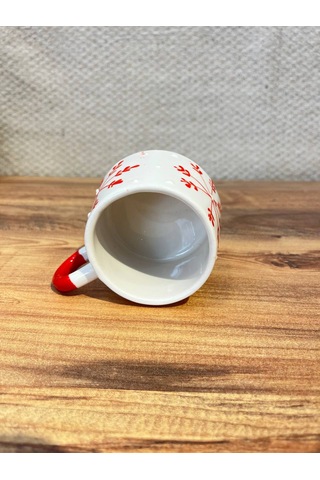 Kırmızı Renkli Ok Desenli El Yapımı Bulut Kupa, Mug,türk Kahvesi
