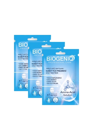 Beauty Aminoasit Kağıt Maske 25 Gr X 3 Adet Besleyici Ve Nemlendirici Yüz Maskesi