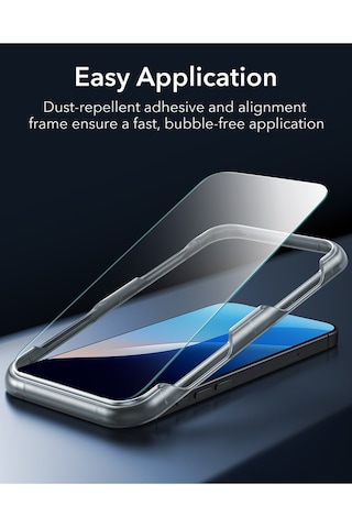 Esr Apple Uyumlu iPhone 16 Pro Halolock Magsafe Hybrid Silikon Kılıf Buzlu Siyah + Ekran Koruyucu Set Şeffaf Siyah
