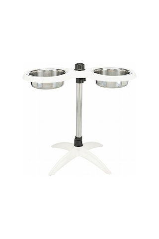 Trixie Paslanmaz Çelik Melamin Ayaklı Köpek Mama ve Su Kabı 2 x 1600 ML 21 CM