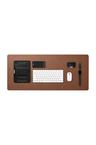 Spigen Regnum Büyük Boy 90x40cm Mouse Pad Vegan Deri Ld302 Kahverengi - App04763 Spigen Tr