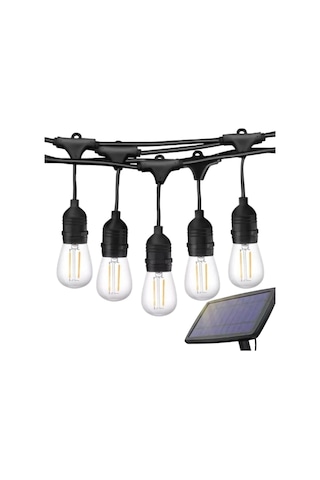 Forlife Güneş Enerjili Solar 5 Adet S14 Led Ampullü 5 Metre Led Işık Seti