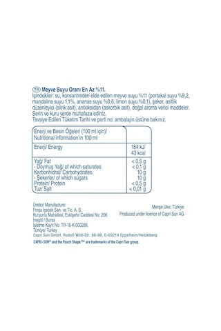 Capri-sun Safari Sun Karışık Meyveli İçecek 20 x 200 ML