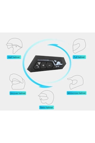 Bt22 Kask Kulaklık Bluetoototosiklet Kulaklık 5.0 Bluetooth Interkom Motorsiklet Kulaklık