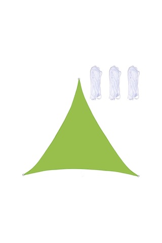 Üçgen Açık Bahçe Güneşlik Yelken Su Geçirmez Anti-uv Kanopi, Boyut: 2.4m X 2.4m X 2.4m Yeşil Çok Renkli