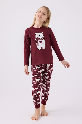 Arnetta Kız Çocuk Bordo Pijama Takımı Bordo