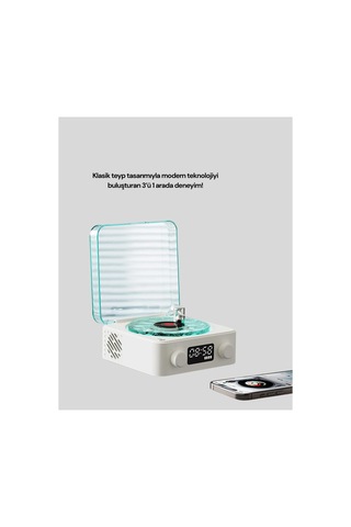 Gece Lambalı Stereo Bluetooth Hoparlör 3-ü-1