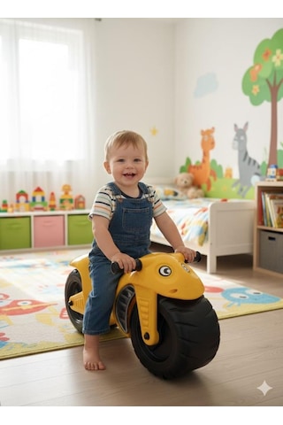 Tommybaby İlk Arabam Oyuncak İlk Motorum 1-3 Yaş Akülü Değildir Sarı