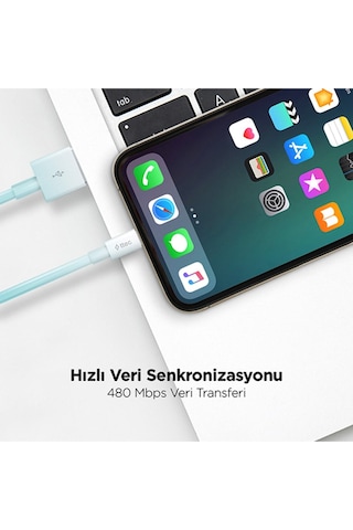 Ttec 2DK7508B USB-A - Lightning Şarj Kablosu Beyaz
