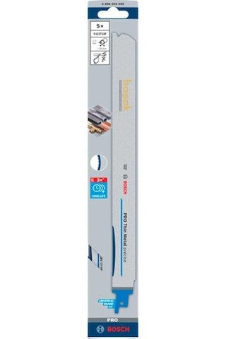 Bosch Pro S 1237 Eaf 1-3 Mm Metal Boru 5'li Panter Testere Ucu 300 Mm 2608658990