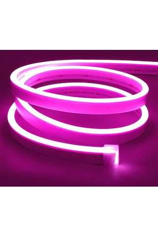 12 V Neon Led 5 Metre Kumanda Modülü Ve Trafo Hariç Pembe