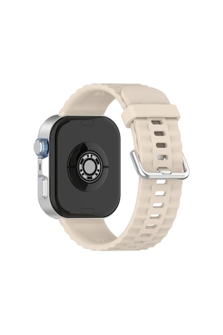 Newface - 913 - Huawei Apple Watch Uyumlu Fit 3 Kla Kordon - Csmo-tex - - Krem