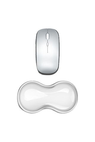 Soğuk Silikon Klavye Bilek Desteği Mouse Pad Bilek Yorgunluğunu Giderir, Spec: Küçük Şeffaf