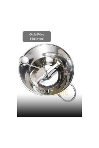Kollu Püre Makinesi Paslanmaz Mama Yapma Makinesi Çelik Sosluk Yapma Makinesi Yedek Bıçaklı 30x13,5 Cm