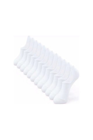 Mood Agenda Kadın Pamuklu Görünmez Sneakers Çorap 12 Adet Beyaz