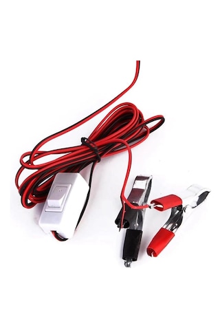 Seyyar Kablolu Led Ampul- Akü Takviye Maşalı 1.8 Metre Kablolu- 12volt 5watt Beyaz Led Ampul 1